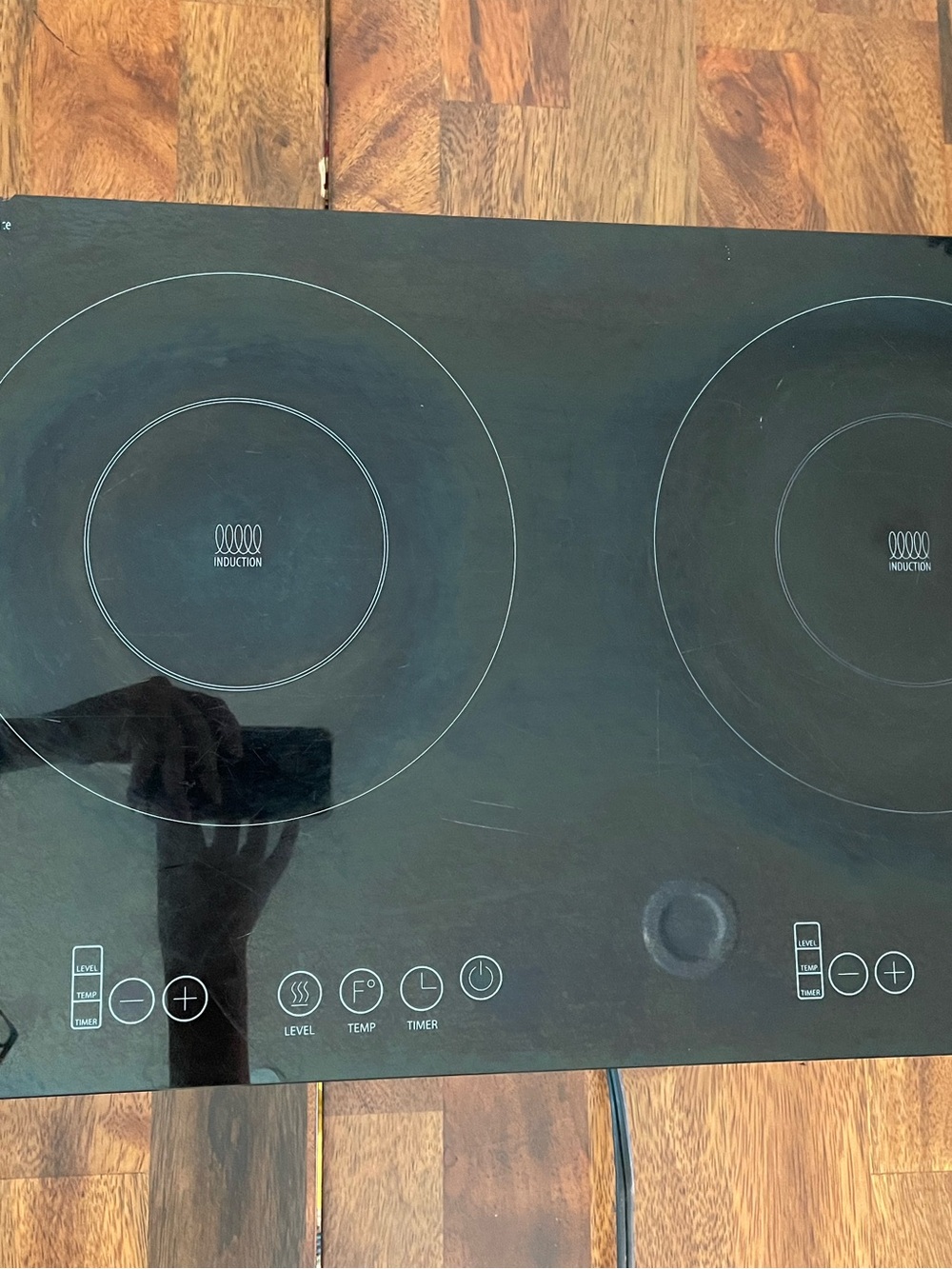 Portable Double Induction Cooktop - Black